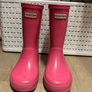 Hunter boots. Hot pink. Sparkle. Size US 11. Toddler